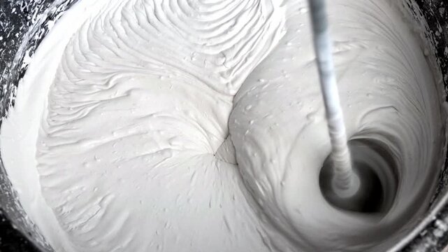 Mixing putty with a mixer. Close-up