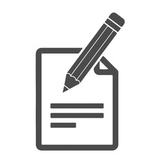 Fototapeta premium Document with Pencil Icon File Editing and Content Modification Symbol