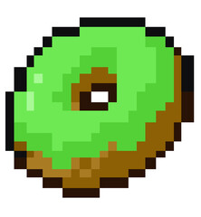 Fototapeta premium Donuts green tea Pixels
