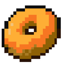 Donuts Orange Pixels