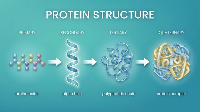 Protein Structure Levels Explained Amino Acids Alpha Helix Polypeptide Chain Protein Complex