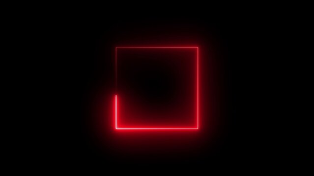 Red neon sign shaped like a capital letter L glowing red outline black background neon letter