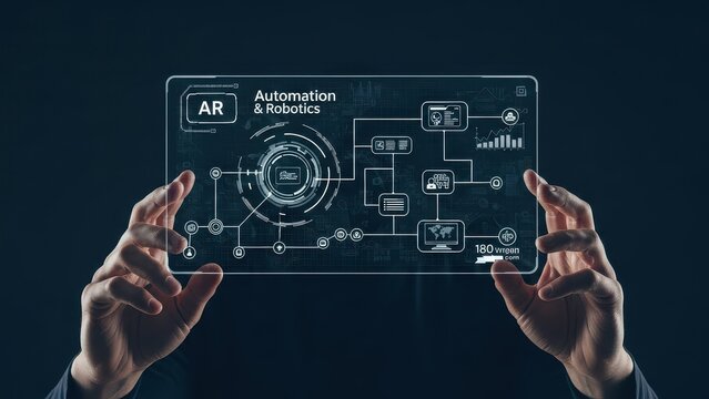 Hands Holding Augmented Reality Screen