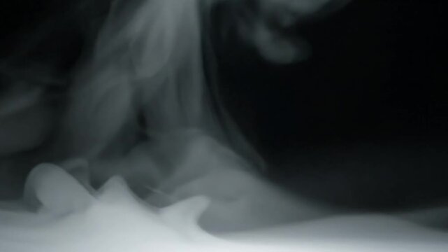 smoke swirling in dark background with fog effect
