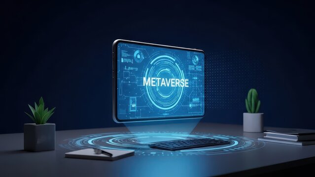 Metaverse Virtual Reality Computer Screen