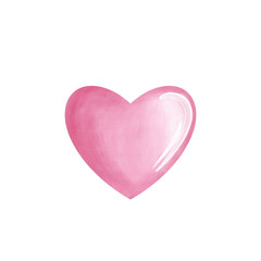 Obraz premium Kids illustration of a pink heart. Hand-drawn on a tablet. Ideal for kids designs, cards, websites, textiles, and wrapping paper.