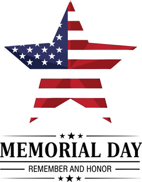 Memorial day patriotic star american flag design