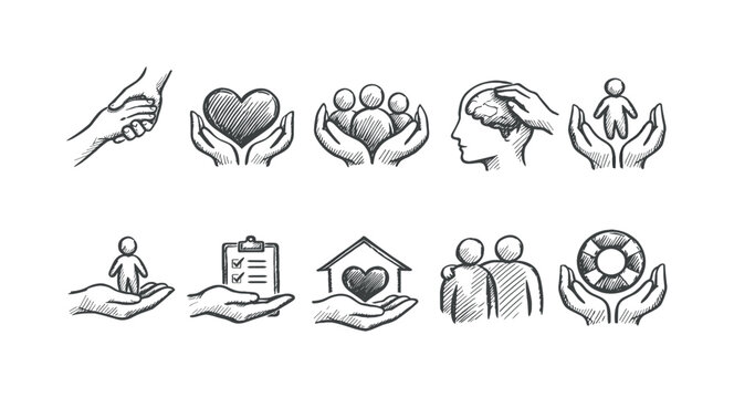 Helping Hands Icons
