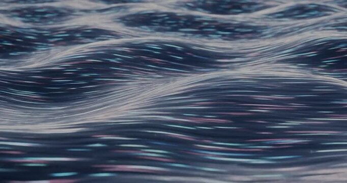 Ocean Waves Rippling Water Surface Closeup.