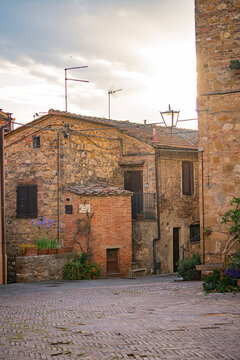 The cityscape of the old town in San Gimignano, Tuscany , Italy.