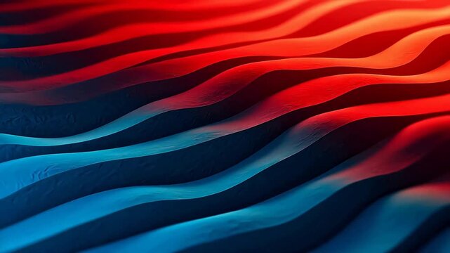 Digital 3d red and blue curve lines abstract background