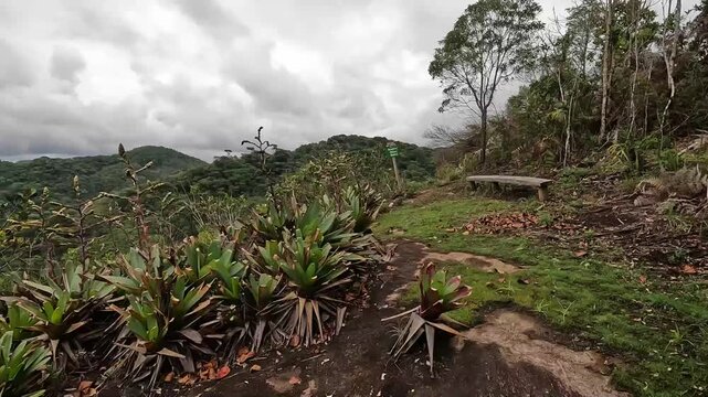 mirante na serra do Brigadeiro, cidade de Araponga, Estado de Minas Gerais, Brasil