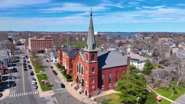 Immaculate Conception Church - Mary, Queen of the Apostles Parish on 15 Hawthorne Blvd, Salem, Massachusetts MA, USA.