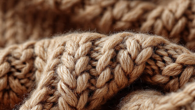 Grobes Strickmuster Textur Hintergrund aus Wolle