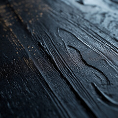 Fototapeta premium Elegant Dark Wood Grain Background with Subtle Gold Detail