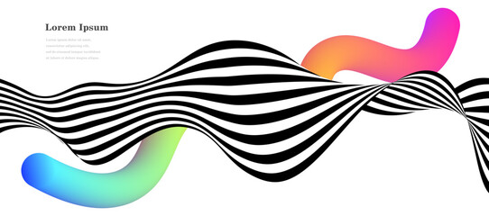 幾何学 抽象 ストライプ 波 水 カラフル 背景