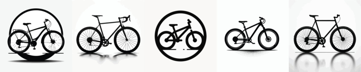 Fototapeta premium Vector silhouette of bicycle