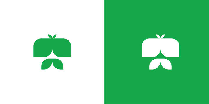 Nerdy guy with thick mustache logo