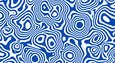 Obraz premium A blue and white abstract topographic vector graphic with swirling lines and shapes