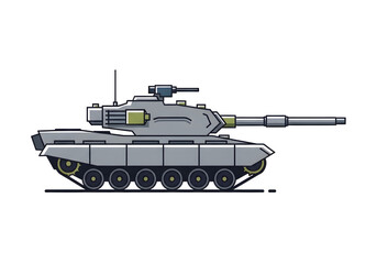 Fototapeta premium Sleek and minimalistic tank icon, perfect for use in combat, army, and transportation projects.