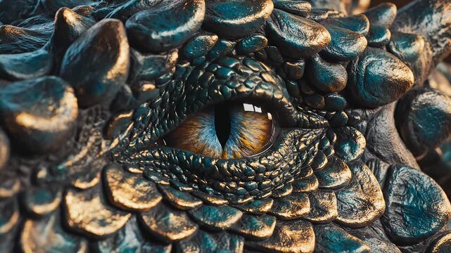Closeup of a dragons eye