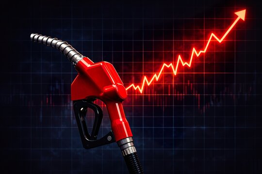 Oil price spike global energy crisis inflation and market volatility concept