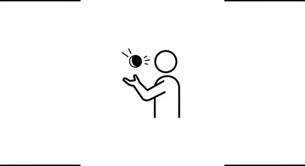 Fototapeta premium Person juggling sun and moon, representing balance, duality, and cosmic harmony