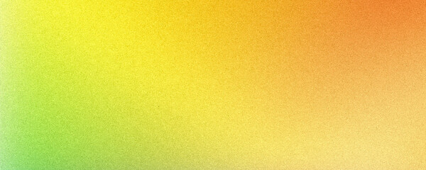 Fototapeta premium Bold grainy gradient shifting from fresh green through sunny yellow to warm orange, creating energetic color flow ideal for creative posters, banners, and dynamic digital art.