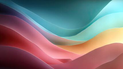 Fototapeta premium A vibrant abstract illustration of colorful wavy lines and shapes
