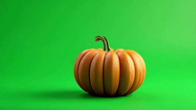 pumpkin on green background