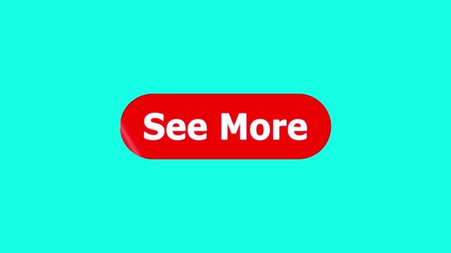 Simple animation of cursor icon clicking see more button. Pack of animated templates for video editing. A set of flat design animated templates for web design or app design. Alpha channel, 4K