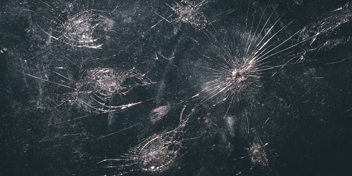 The pattern on the glass is cracked.  damage to the glass.  cracked texture