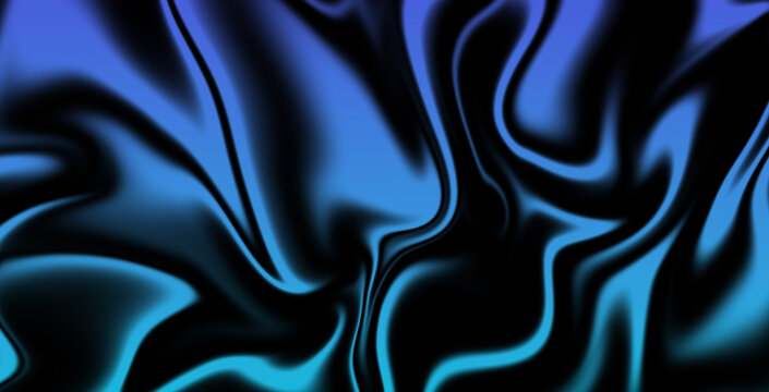 Abstract flowing waves blue gradient dynamic motion background texture design digital art
