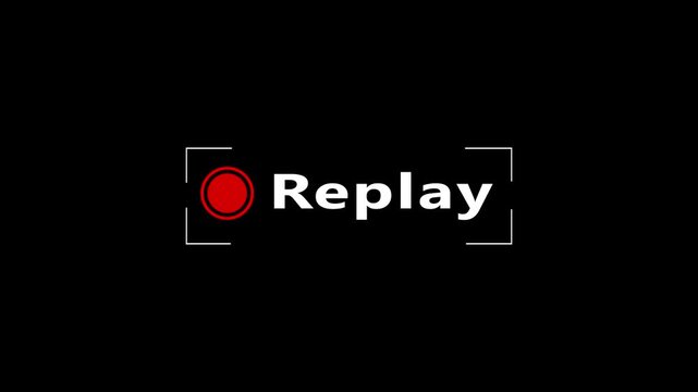 Replay recording button with red light motion