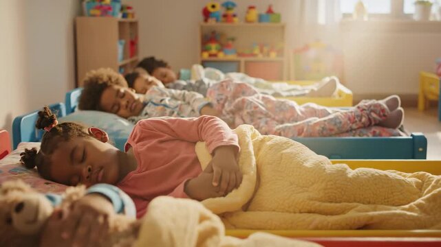 Preschool naptime routine for daycare marketing