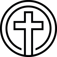 Obraz premium Easter sunday symbolism cross in circle representing resurrection and hope