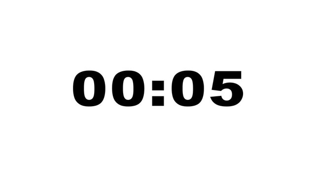 One minute digital countdown clock timer