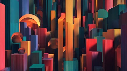 Obraz premium abstract background made of colorful cubes