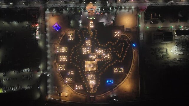 4K Drone Footage of Prayagraj Maha Kumbh Mela | Aerial View of Sangam, Massive Pilgrimage Crowd and Spiritual Gathering in Uttar Pradesh, India