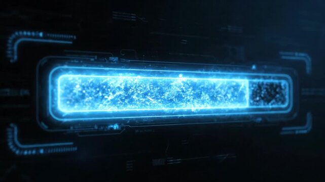 Blue Loading Bar Animation Sequence.