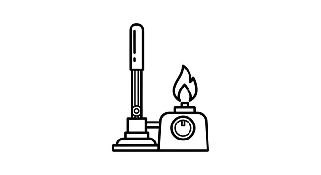Oil lamp with snuffer tool.