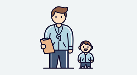 Fototapeta premium Doctor with Stethoscope and Young Patient.