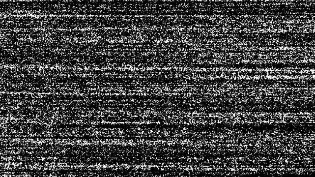 glitch static white noise television no signal screen. retro tv distortion damaged effect. overlay texture pattern. vintage switch animation. tv snow background. 4k loopable video.