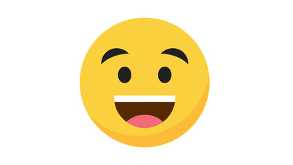 Fototapeta premium Happy Emoji Face with Tongue Out.
