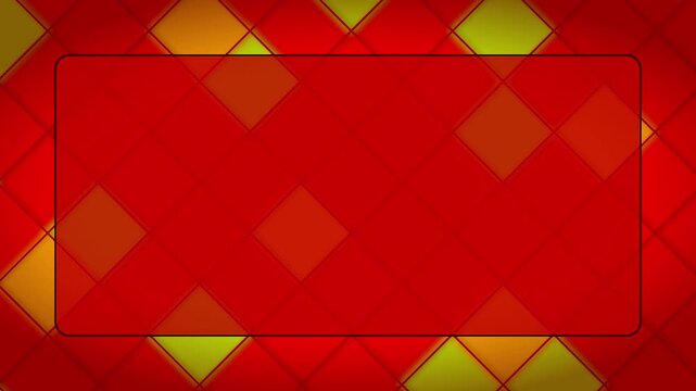 赤い背景にピクセルタイルが点滅するデジタルイメージの抽象背景モーションアニメーション