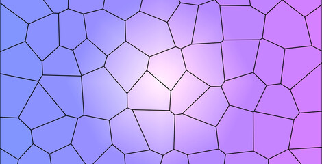Fototapeta premium Seamless geometric hexagonal pattern in gradient purple and blue tones for modern backgrounds