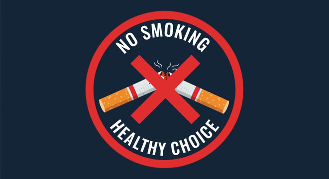 No Smoking Healthy Choice Sign.
