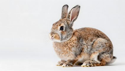 Obraz premium A Curious Hare: A captivating portrait of a charming hare, its delicate features and alert gaze captivating the viewer.
