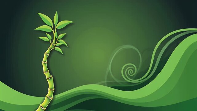 Bamboo Plant and Waves.