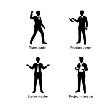 Business roles and responsibilities vector illustration